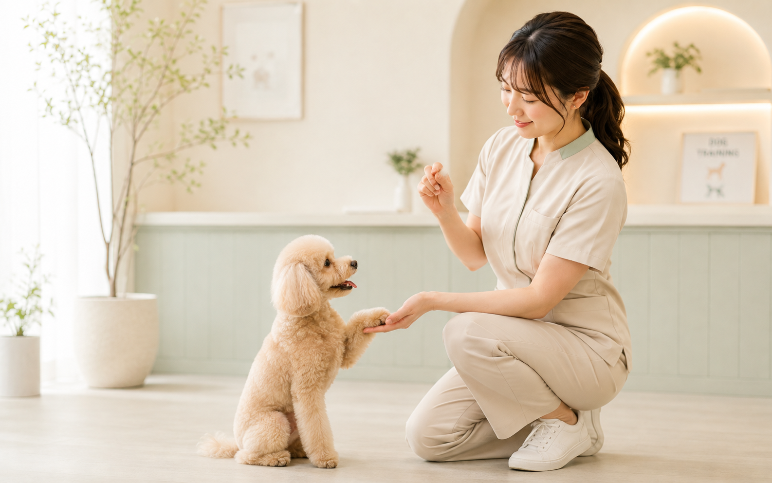 トレーニング中の犬
